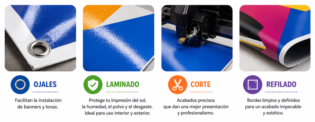 Tipo de terminados impresion gran formato